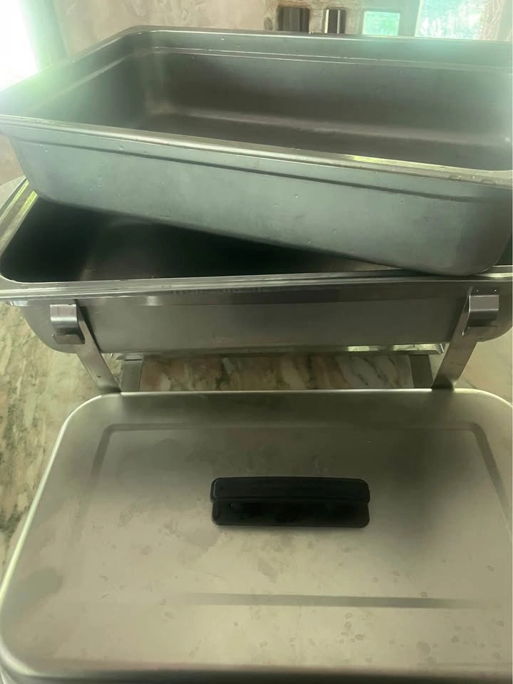 ALUMINUM 8QT BANQUET CHAFING SET 21"x14" w 4"deep food pan - photo 5