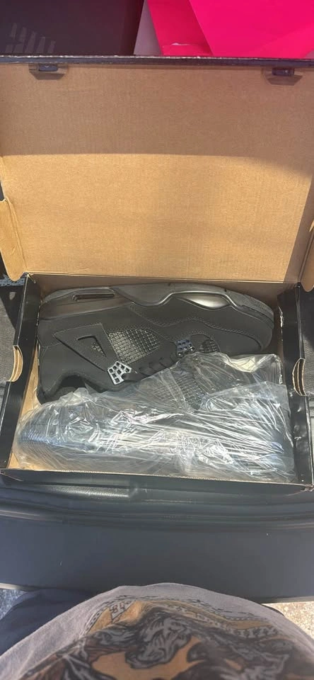 Nike Air Jordan 4s Black Sneakers - photo 2