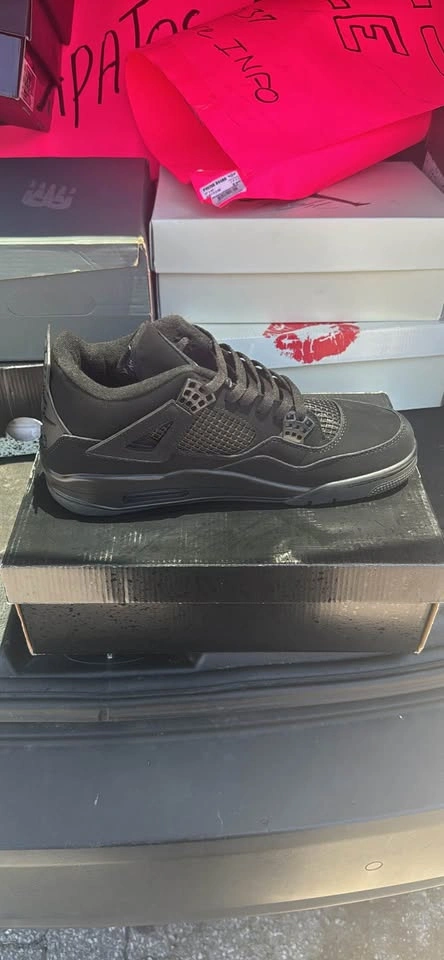 Nike Air Jordan 4s Black Sneakers - photo 3