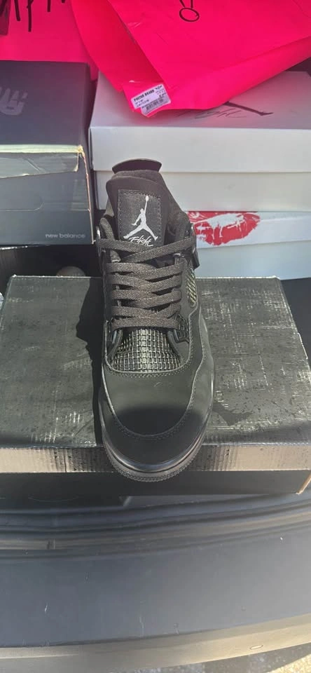 Nike Air Jordan 4s Black Sneakers - photo 5