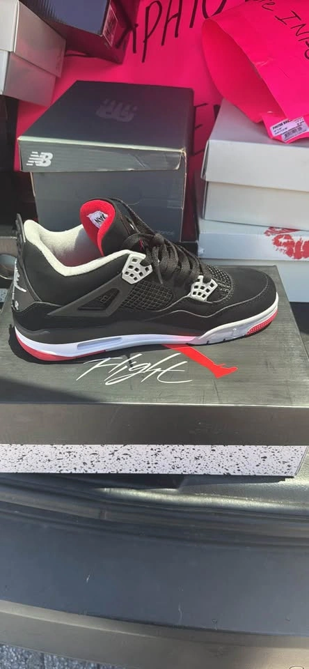 Jordan 4 Bred Sneakers - photo 2