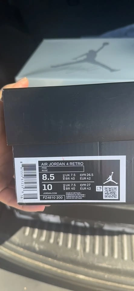 Nike Air Jordan 4 Cream Pink Sneakers - photo 2