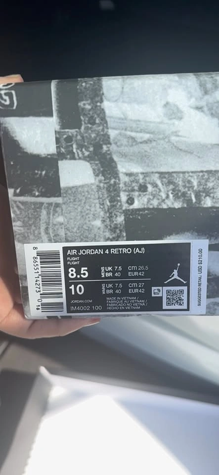 Jordan Air Jordan 4 White Black Sneakers - photo 2