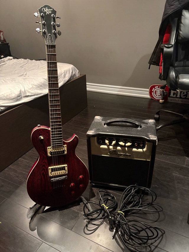 Michael Kelly Patriot guitar & Bugera V5 amp