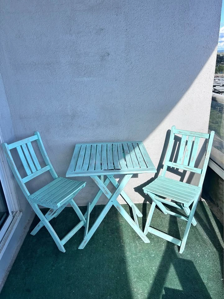 Foldable Patio Set - 2 chairs 1 table
