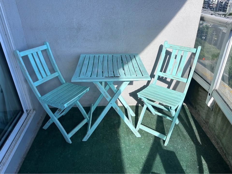 Foldable Patio Set - 2 chairs 1 table - photo 2