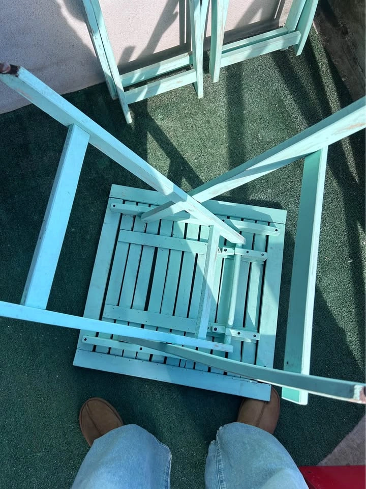 Foldable Patio Set - 2 chairs 1 table - photo 3