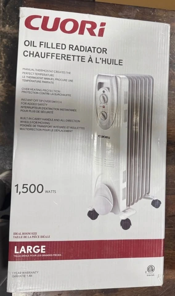 Cuori 1500W Electric Oil-Filled Radiant Heater - photo 3