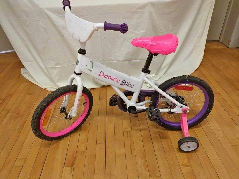 Supercycle Doodle Kids' Bike, Pink, (16”)