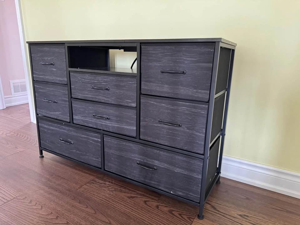 8-Drawer Black Oak Dresser with Built-in Power - photo 3