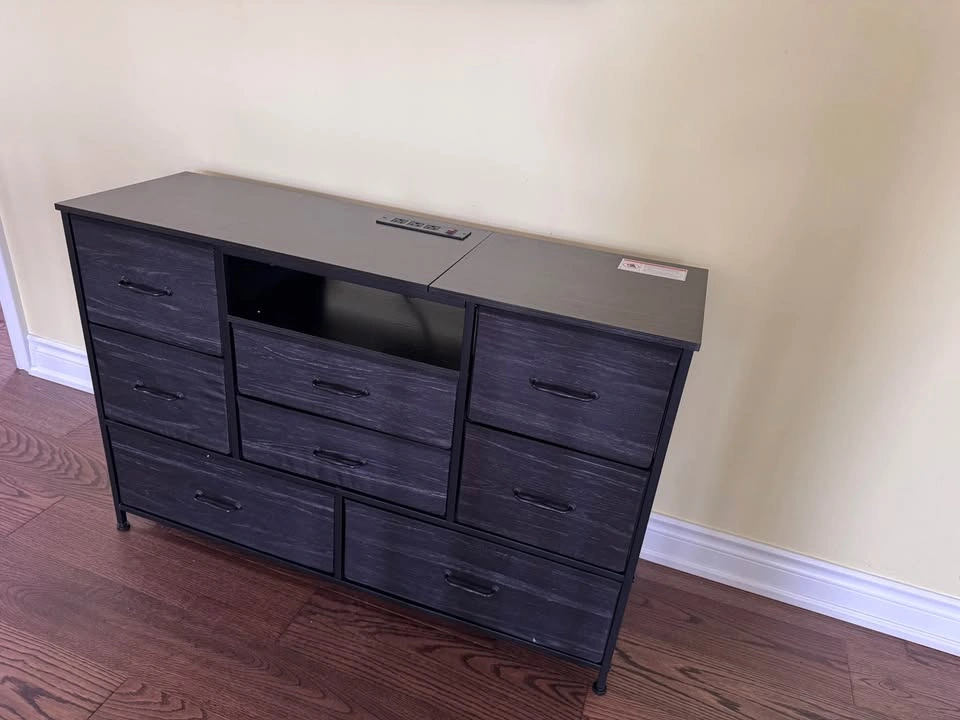 8-Drawer Black Oak Dresser with Built-in Power - photo 4
