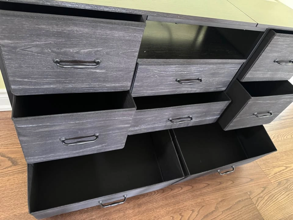 8-Drawer Black Oak Dresser with Built-in Power - photo 5