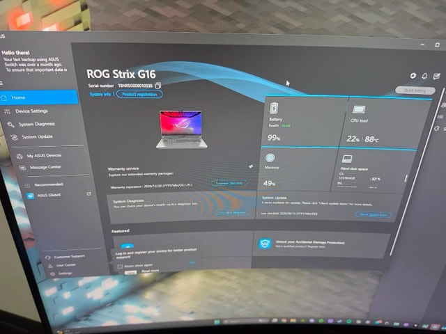 ASUS ROG STRIX G16 (2025) | RTX 5070 Ti Ultra 9 275HX 32GB - photo 3