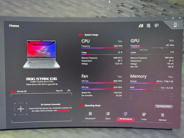 ASUS ROG STRIX G16 (2025) | RTX 5070 Ti Ultra 9 275HX 32GB - photo 4