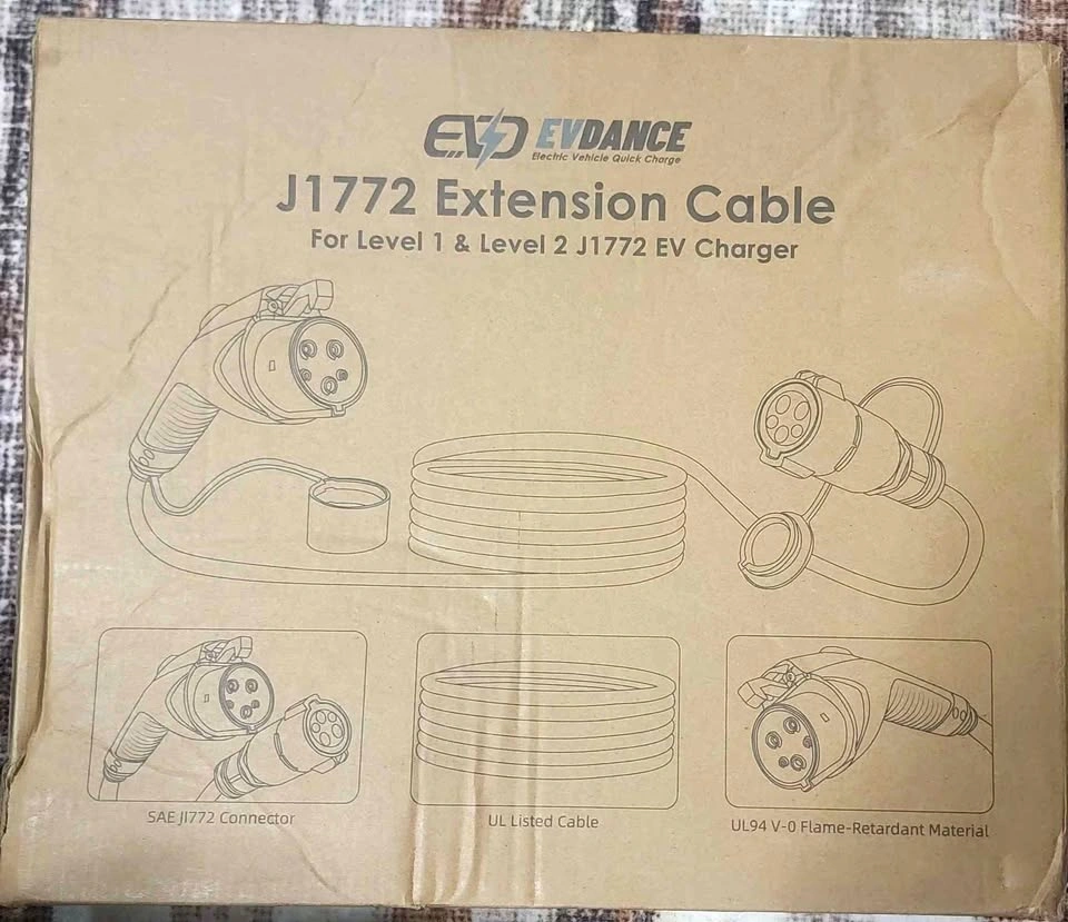 EVDANCE J1772 Extension Cable