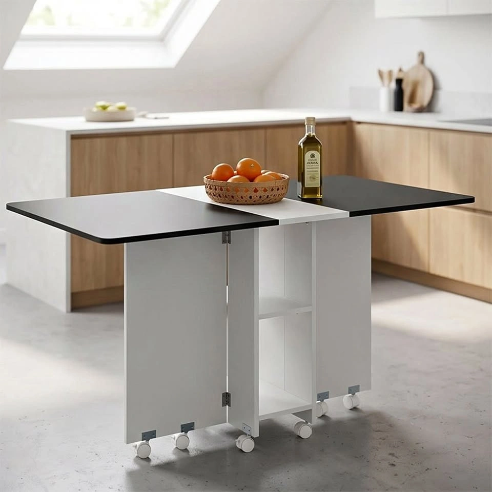 C3065 LDF020 Folding Dining Table w/ Storage Rack