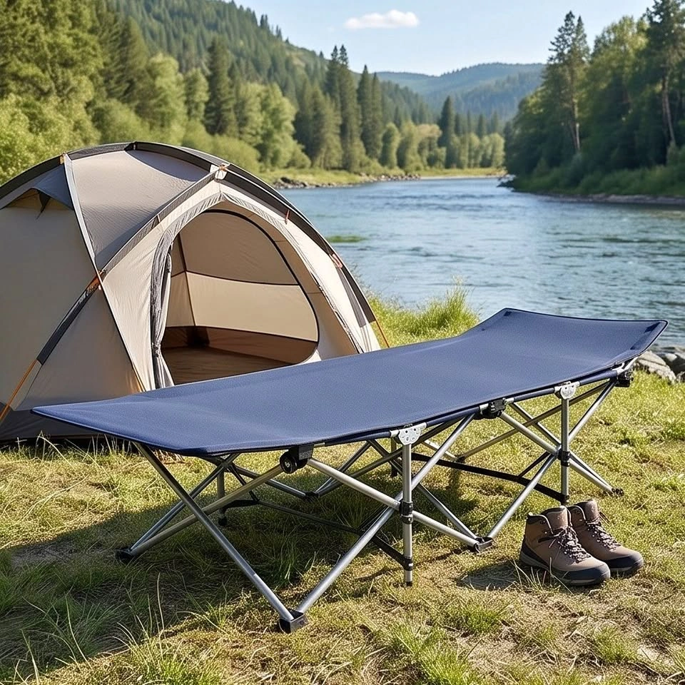 Foldable Outdoor Camping Bed with Space-Saving Design