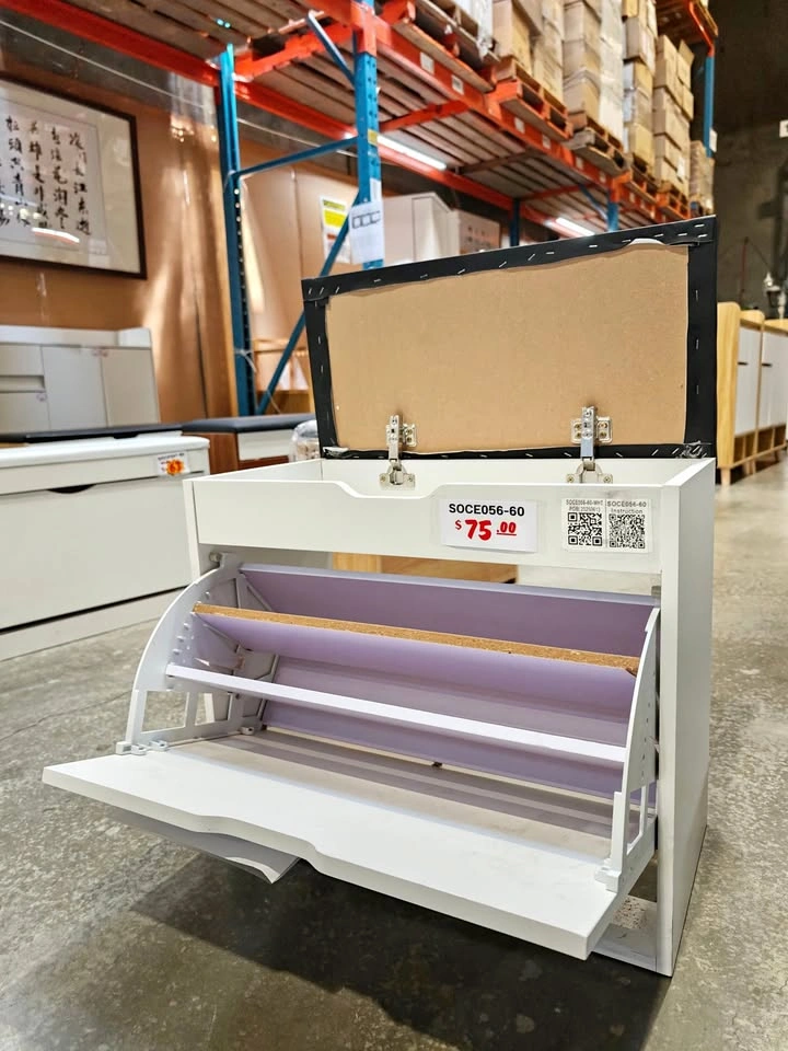 Spacious Shoe Organizer Bench with Cushioned Top