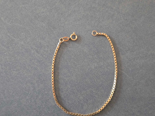10k Gold Box Chain Bracelet - photo 3