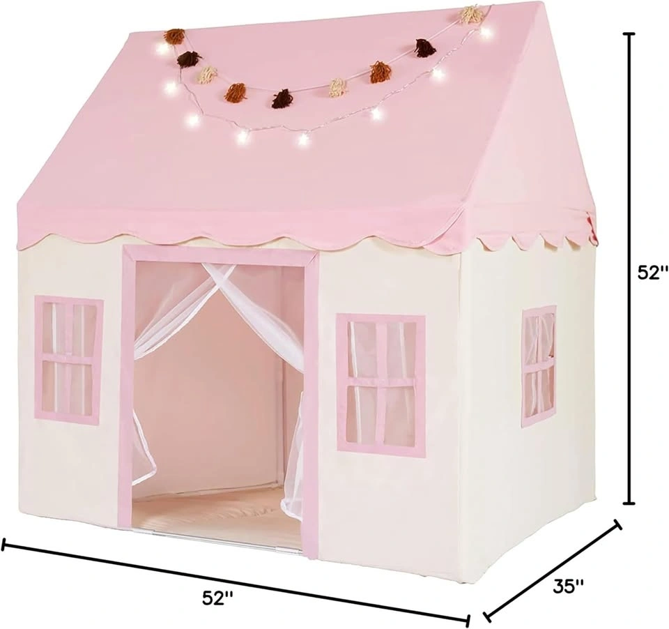 New Large Kids Tent with mat, Star Lights, 52" x 35" x 52"