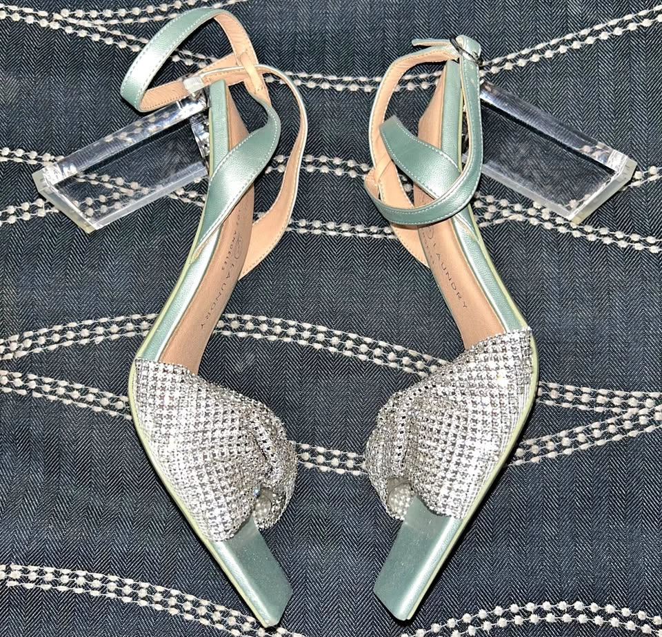 Chinese Laundry Galda Clear Acrylic Heeled Sandals SZ 8 ⚽️