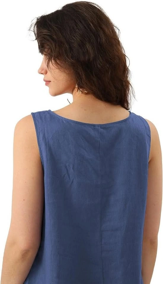 Amazhiyu Women's 100% Linen Tank Dress Small NEW⚽️ - photo 3