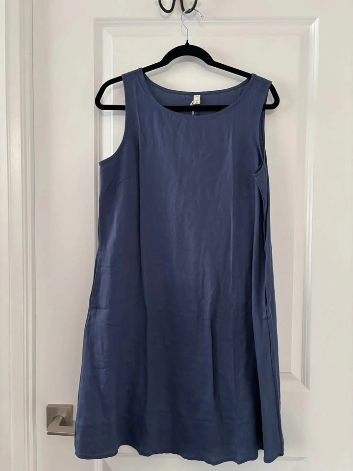 Amazhiyu Women's 100% Linen Tank Dress Small NEW⚽️ - photo 4