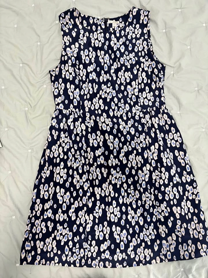 GAP Women's Fit & Flare Lined Blue Dress ~ 6 Petite⚽️