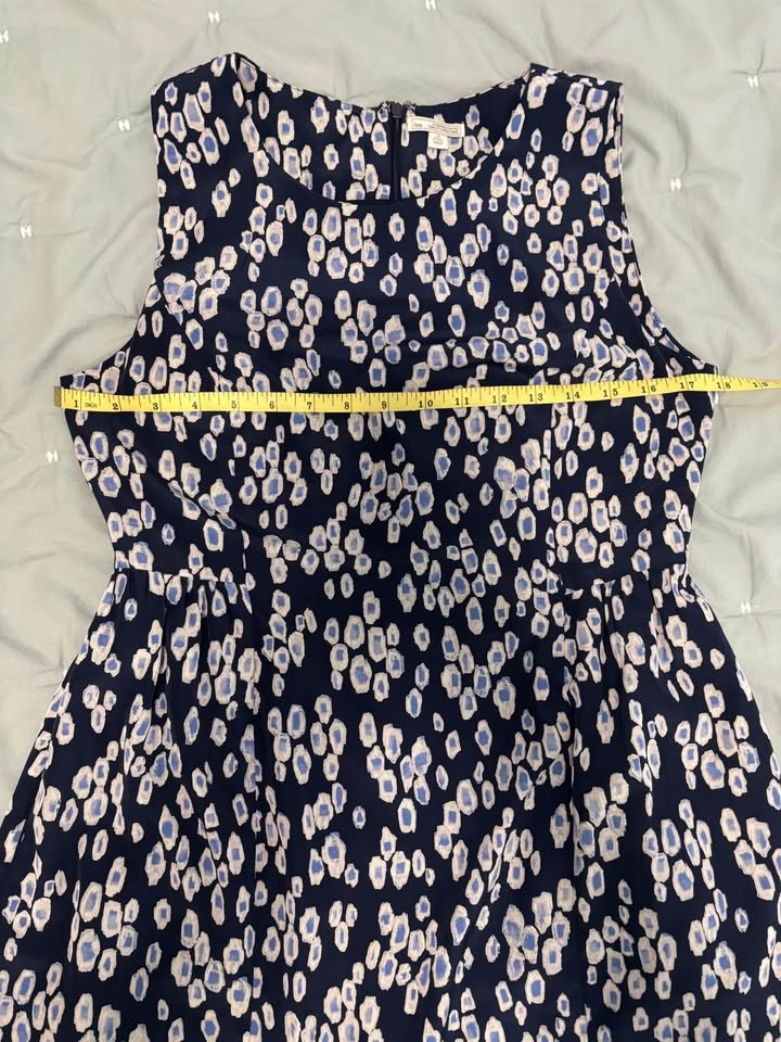 GAP Women's Fit & Flare Lined Blue Dress ~ 6 Petite⚽️ - photo 5