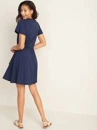Old Navy Waist-Defined Embroidered Tie-Belt Jersey Dress - S⚽️ - photo 3