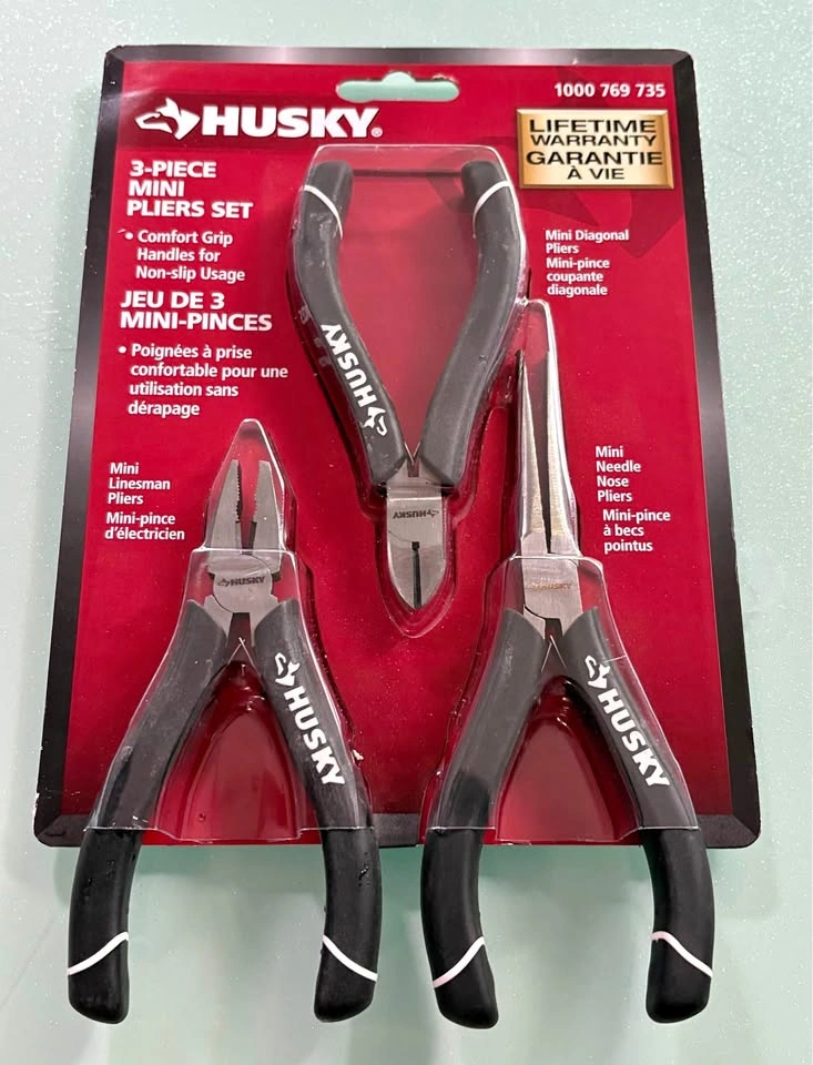 Husky 3-Piece Mini Pliers Set