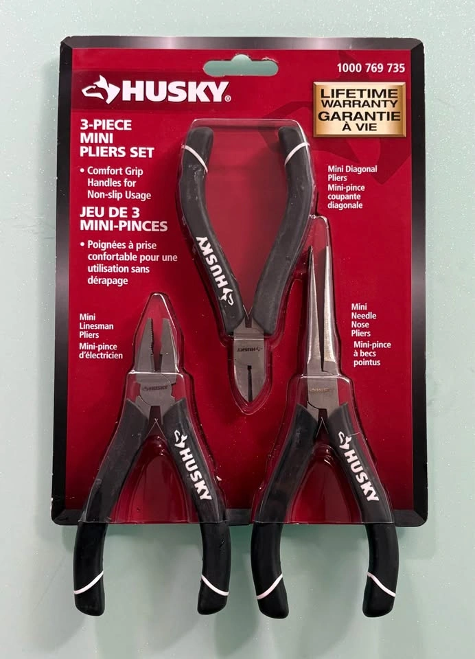 Husky 3-Piece Mini Pliers Set - photo 3