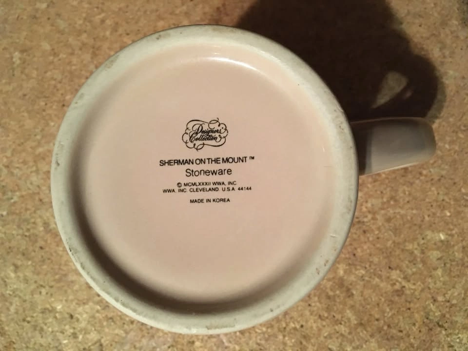 VINTAGE SHERMAN ON THE MOUNT SMILE! GOD LOVES YOU! MUG 1982 - photo 4