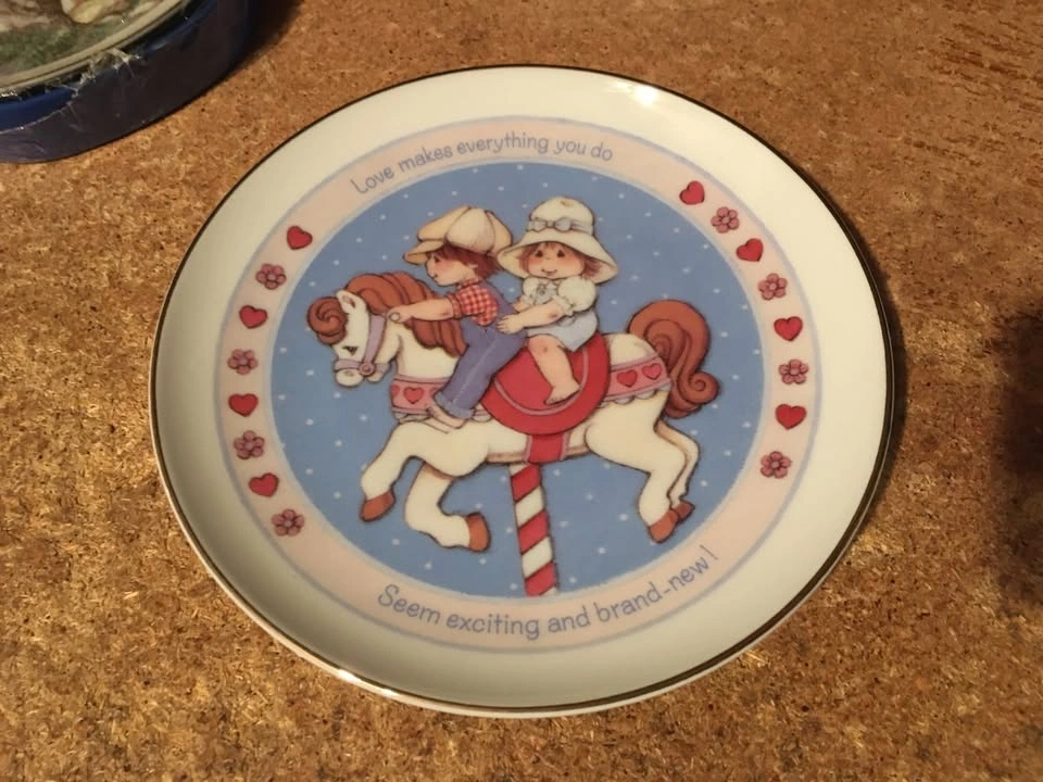 1985 American Greetings Sweet Me & Make Happiness Bloom Plates - photo 2