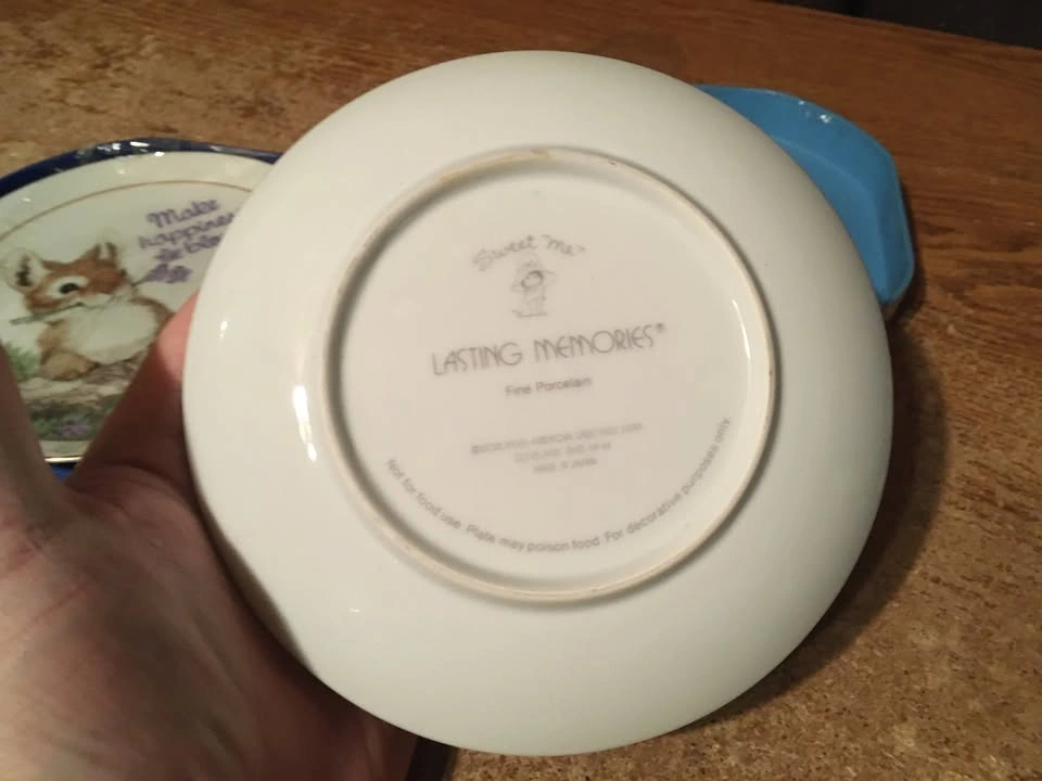 1985 American Greetings Sweet Me & Make Happiness Bloom Plates - photo 3