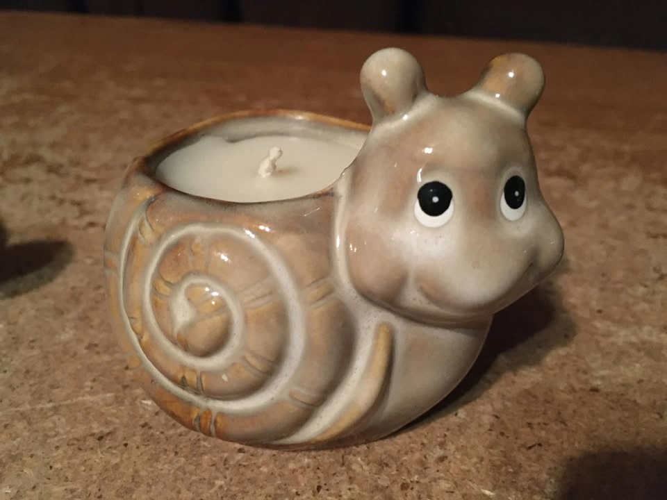 LOT OF 3 VINTAGE ANIMAL CANDLES FROG SNAIL TURTLE - photo 3
