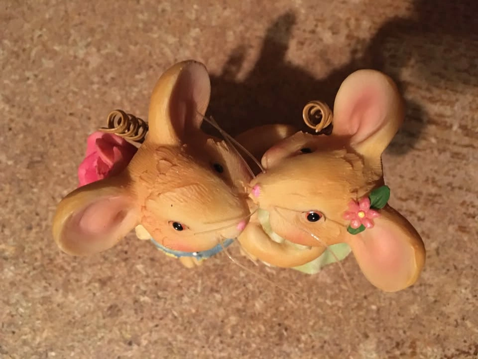 CUTE LITTLE MOUSE LOVE COUPLE FLOWERS OVERALLS DRESS - photo 3