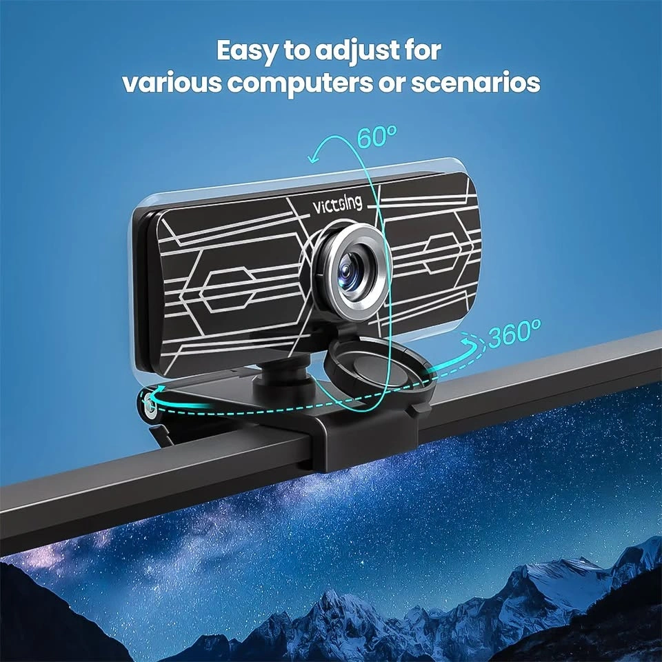 Webcam with Dual Microphones & Privacy Cover - photo 2