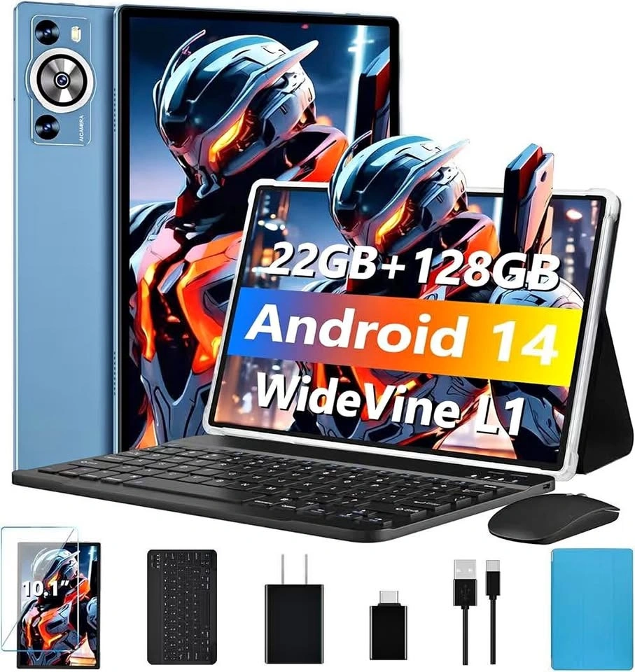 Android Tablet 10” - 128GB Storage, Keyboard & Mouse