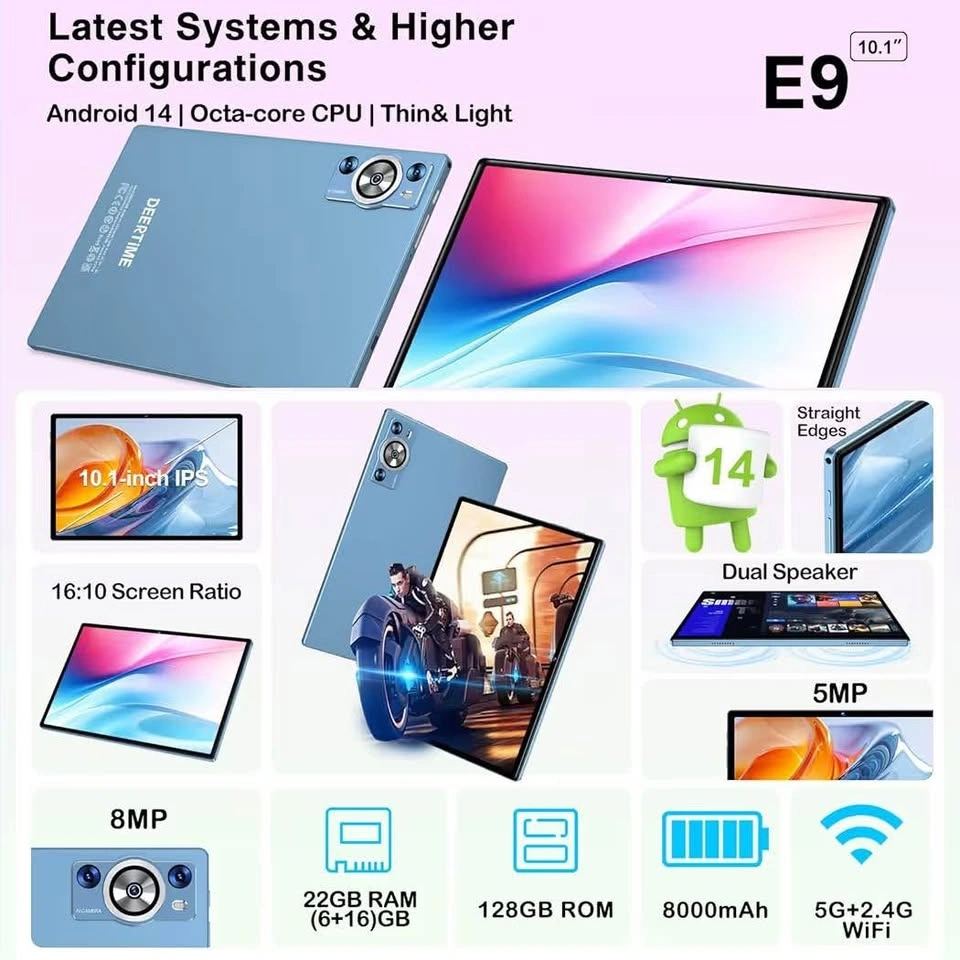 Android Tablet 10” - 128GB Storage, Keyboard & Mouse - photo 3