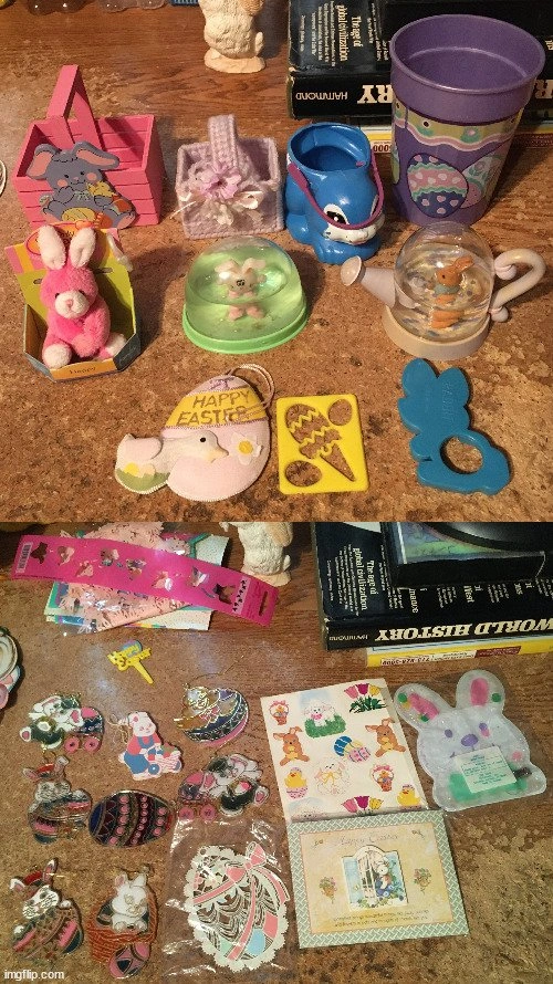 HUGE LOT OF EASTER DECORATIONS TOYS ORNAMENTS FIGURES - photo 4