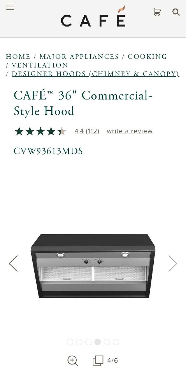 GE CAFE VENTILATION HOOD - photo 2
