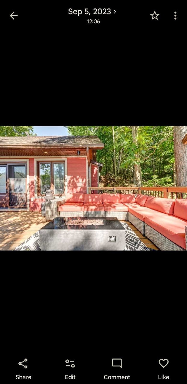 7 Pieces Sectional Seating Group With Firepit And Sun