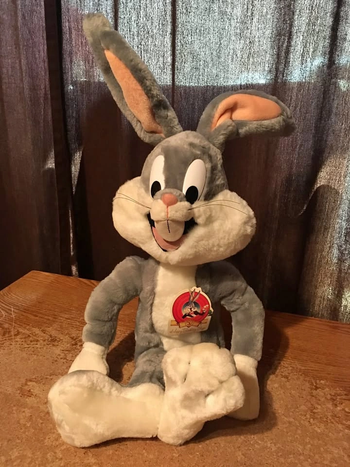 VINTAGE BUGS BUNNY TALKS 50TH ANNIVERSARY PLUSH TALKING TOY