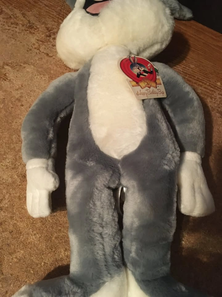 VINTAGE BUGS BUNNY TALKS 50TH ANNIVERSARY PLUSH TALKING TOY - photo 3