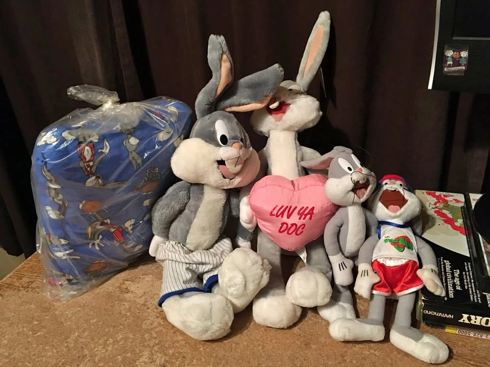 Lot of 5 Bugs Bunny Plush Looney Tunes Space Jam Anniversary