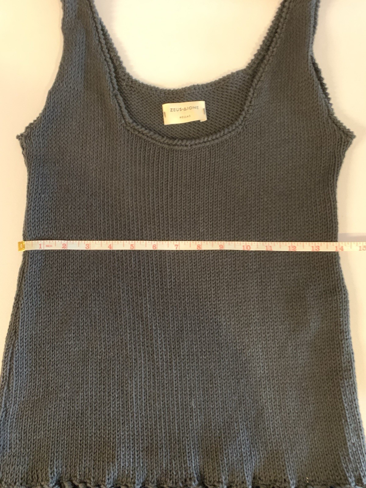 ⚽️ Zeus + Dione Hellas Iole Black Knit Fringe Tank Top 42 - photo 5