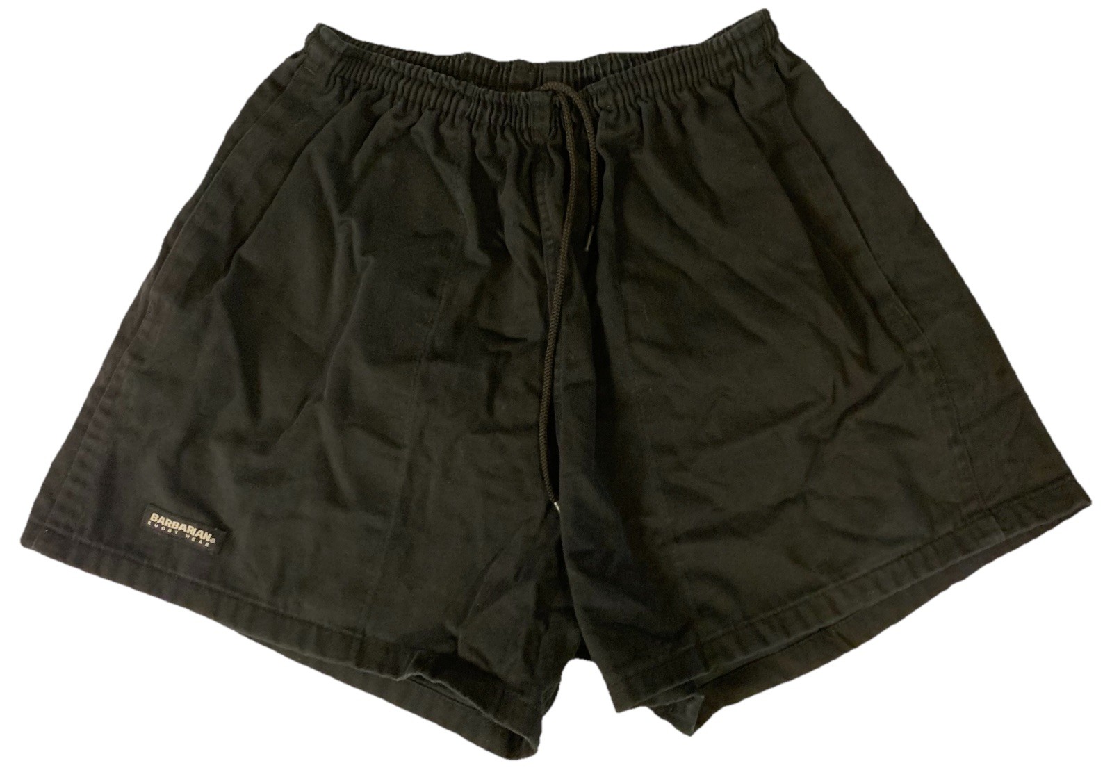 ⚽️ Vintage 90s Barbarian Rugby Wear Shorts XL Black 100% Cotton