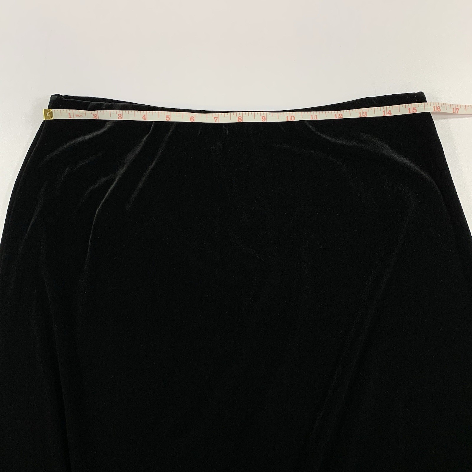 ⚽️ Black Velvet Midi Skirt L Sheer Mesh Y2K Whimsigoth Vintage - photo 3