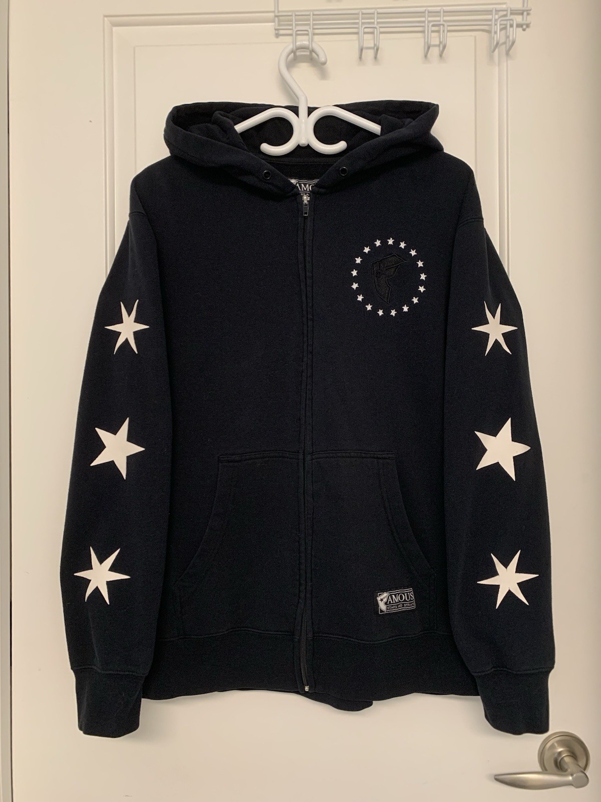 ⚽️ VTG Y2K Famous Stars And Straps Hoodie Large Black White